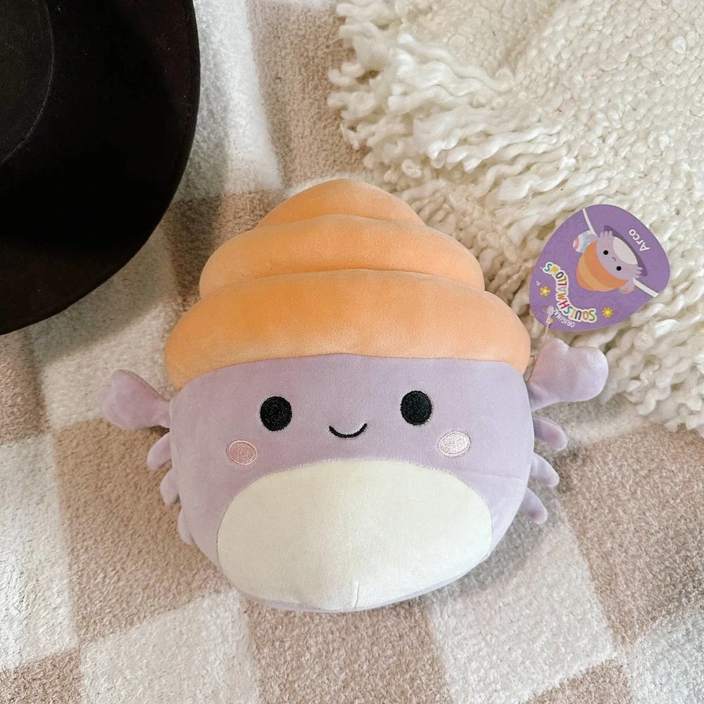 NWT Hermit Crab Easter limited edition squishmallow Arco, purple and orange 8” - Picture 1 of 5
